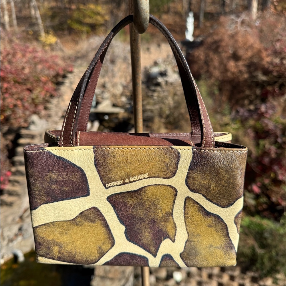 Dooney & Bourke Giraffe Print Small Satchel Y2K Vintage Shoulder Bag‎ 👜🐾